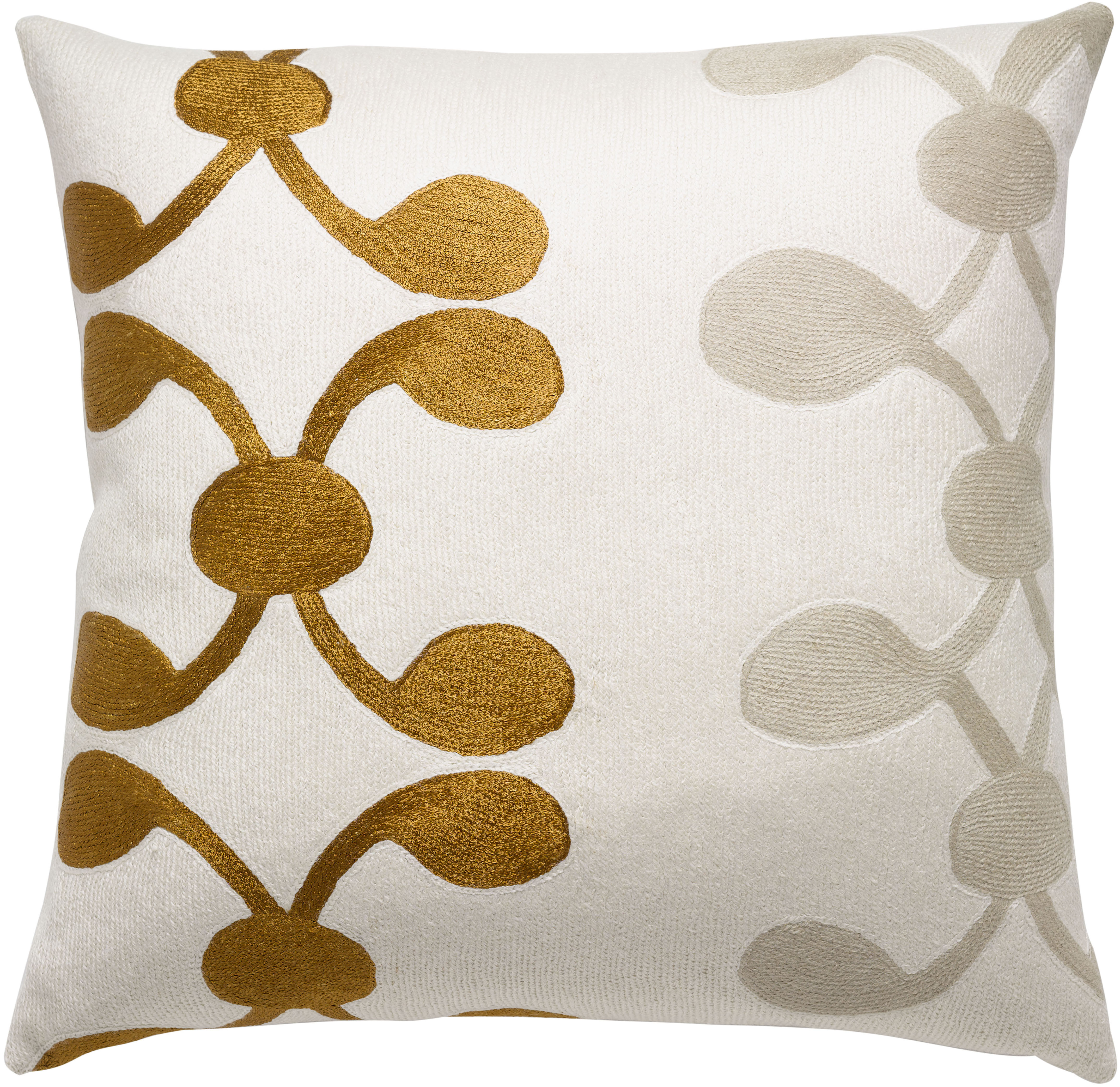 Pillows: Chain :: :: Textiles Judy Ross Hand-Embroidered Stitch Celine 18x18