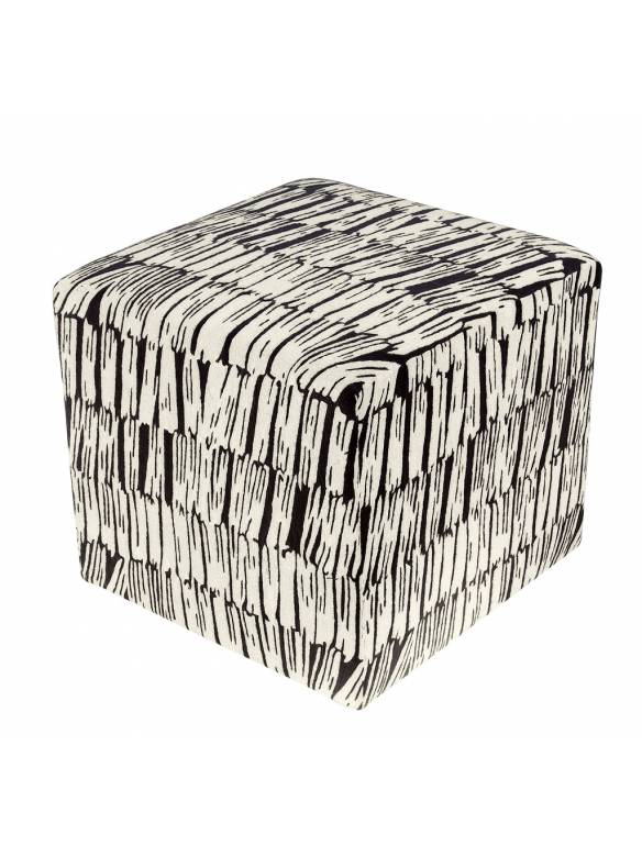Judy Ross Textiles Hand-made Static Cube Furniture black/cream